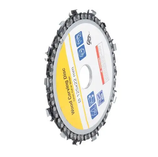 5 Inch Grinder Disc and Chain 14 Tooth Fine Abrasive Cut Chain For 125x22mm Angle Grinder