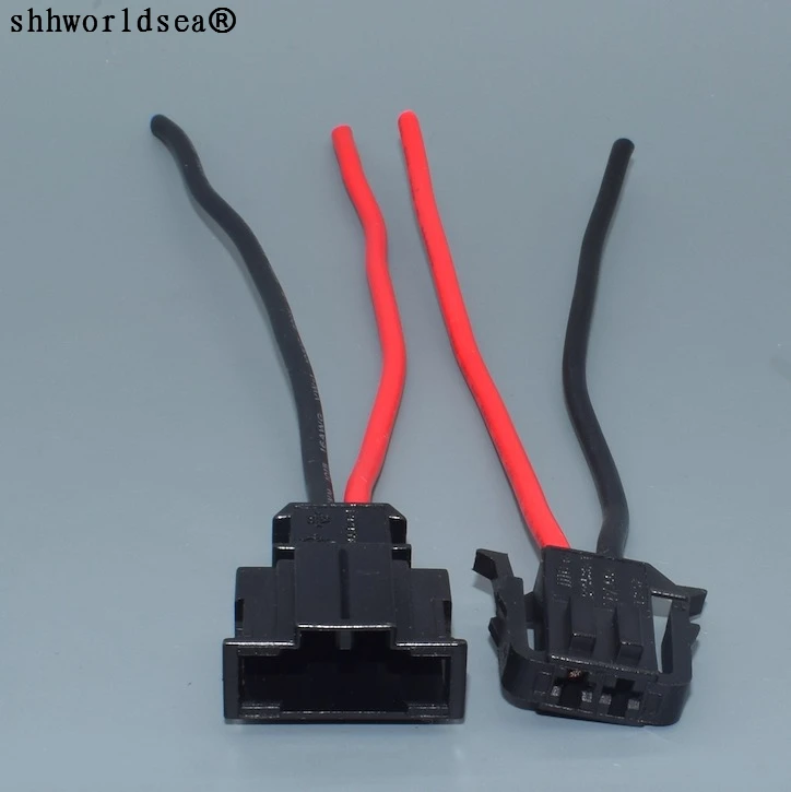 shhworldsea 3.5mm Female Male Auto 2 Pin ABS Sensor Wire Harness Connector Socket Use For VW Golf