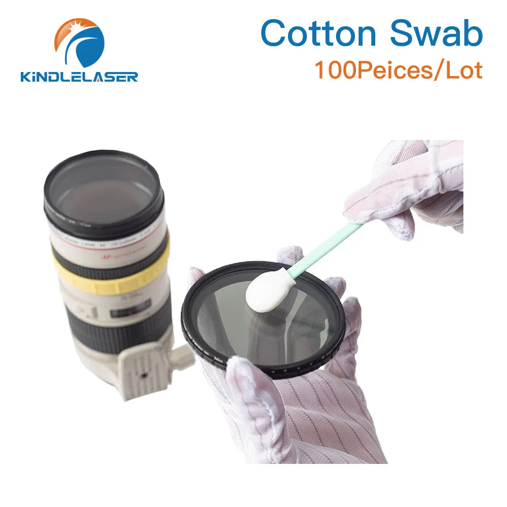 Tampone di cotone non tessuto di dimensione 70/100/100/121mm di KINDLELASER 160 pz/lotto a prova di polvere per la lente pulita del fuoco e le finestre protettive