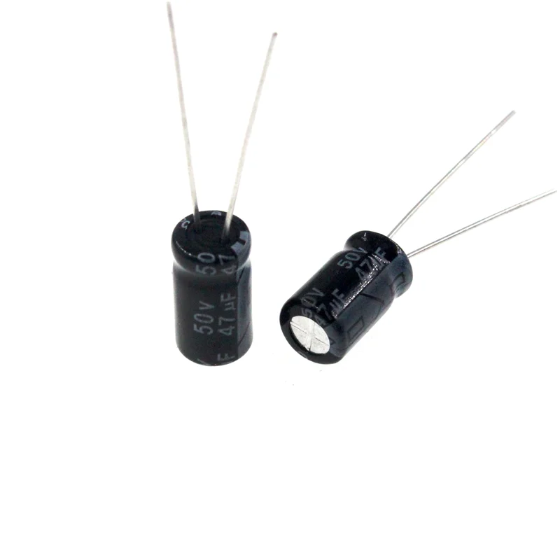 50pcs 47uF 50V 47MFD 50Volt 6*7mm 47mf50v 50v47mf 50v47uf 47uf50v Capacitor Eletrolítico de Alumínio Radial