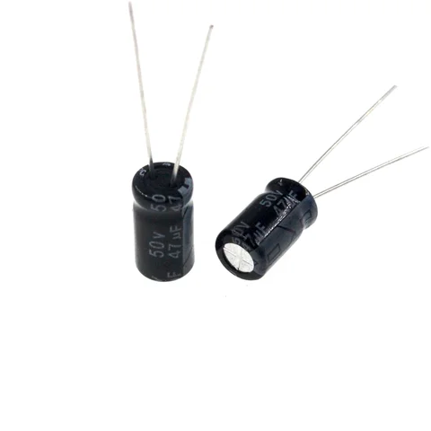 50pcs 47uF 50V 47MFD 50Volt 6*7mm Aluminum Electrolytic Capacitor Radial 47mf50v 47uf50v 50v47mf 50v47uf