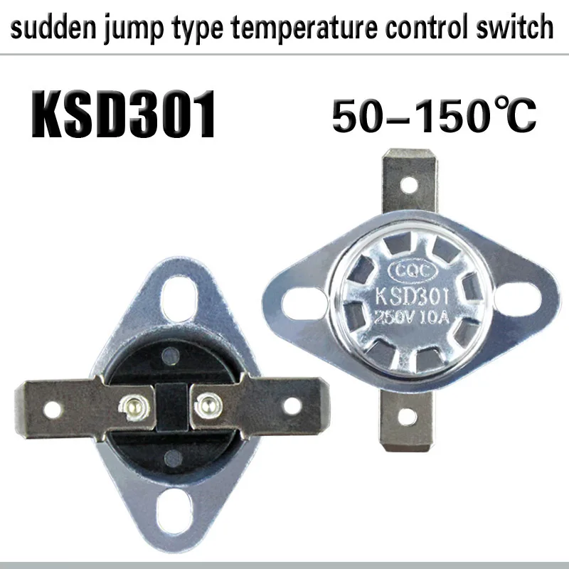 1 Máy Tính KSD301 Bình Giữ Nhiệt Chuyển Đột Ngột Nhảy Kiểm Soát Nhiệt Độ Thông Thường Đóng Cửa 60-150 ℃ Loại Nút Điều Khiển Nhiệt Độ
