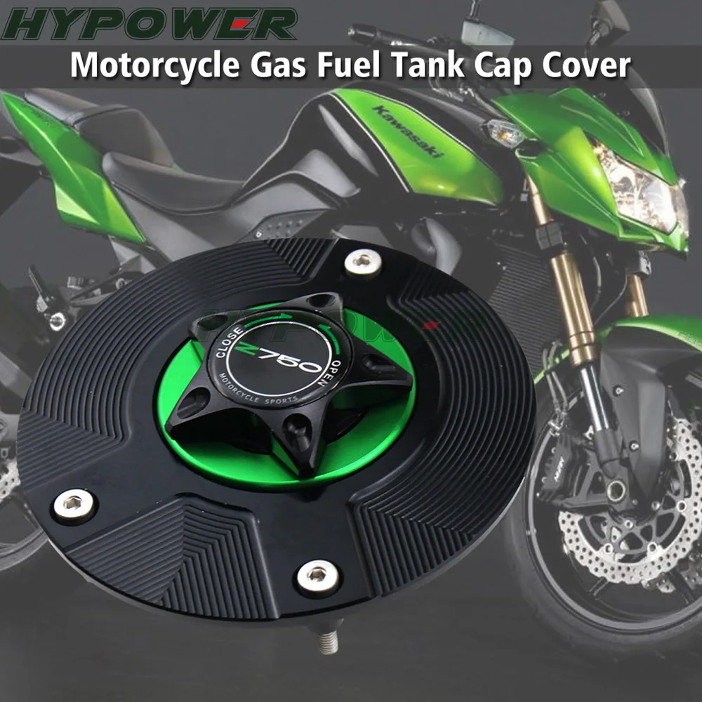 

Z750 Gas Fuel Tank Cap for KAWASAKI Z 750 2007-2012 Motorcycle CNC Quick Release Cover