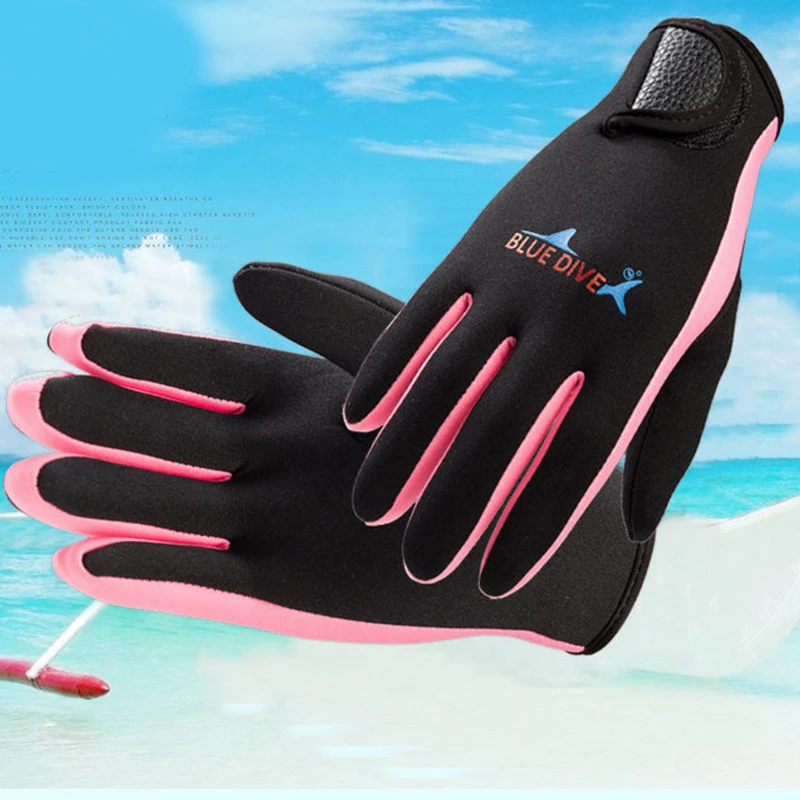 2024 Winter 1.5mm Neoprene Women Men Swimming & Diving Gloves With The Magic Stick Anti-slip Cold Proof Warm Swimming Gloves