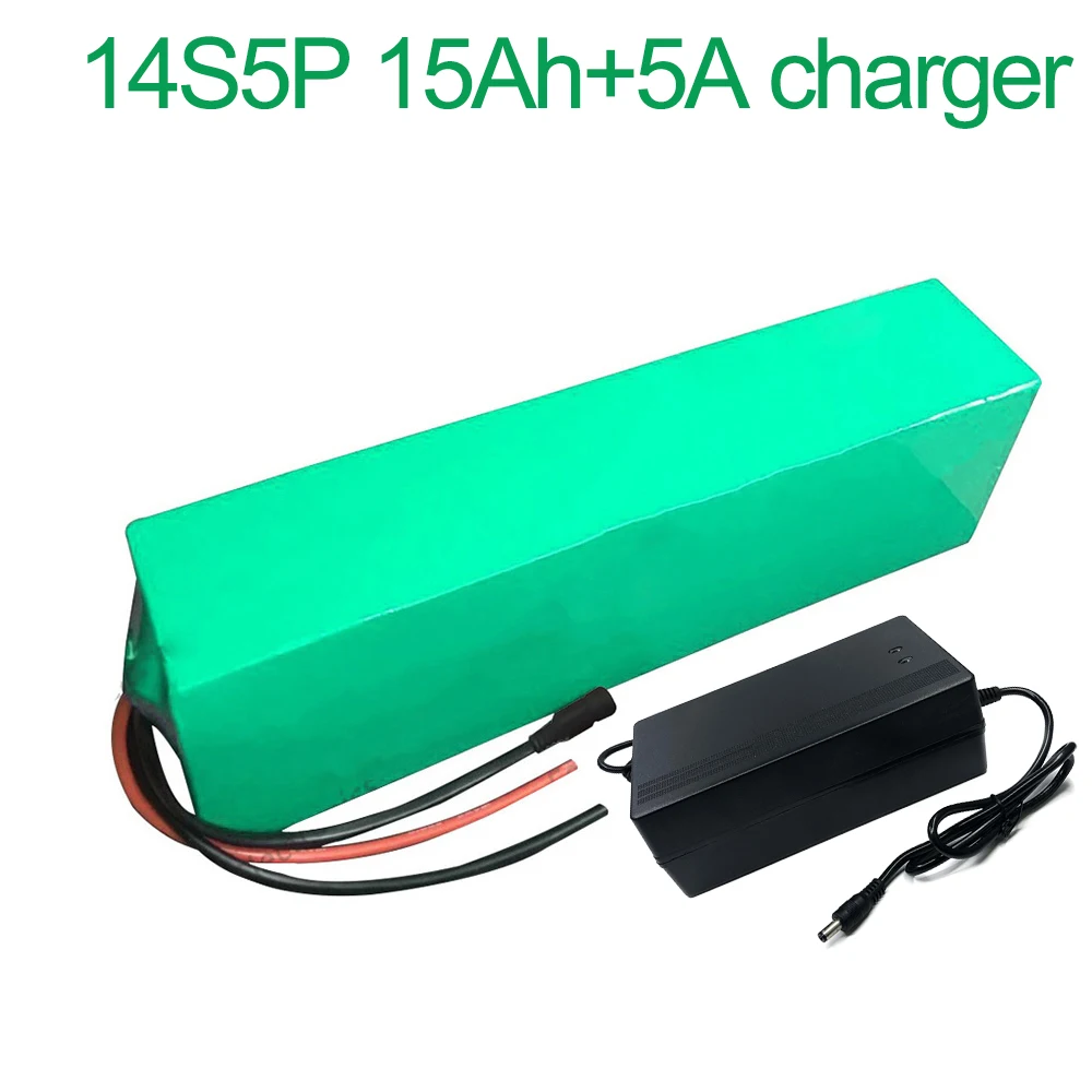

With 5A charger 52V 15Ah 14S5P 18650 Li-ion Battery Pack E-Bike Ebike electric bicycle 280*100*70mm
