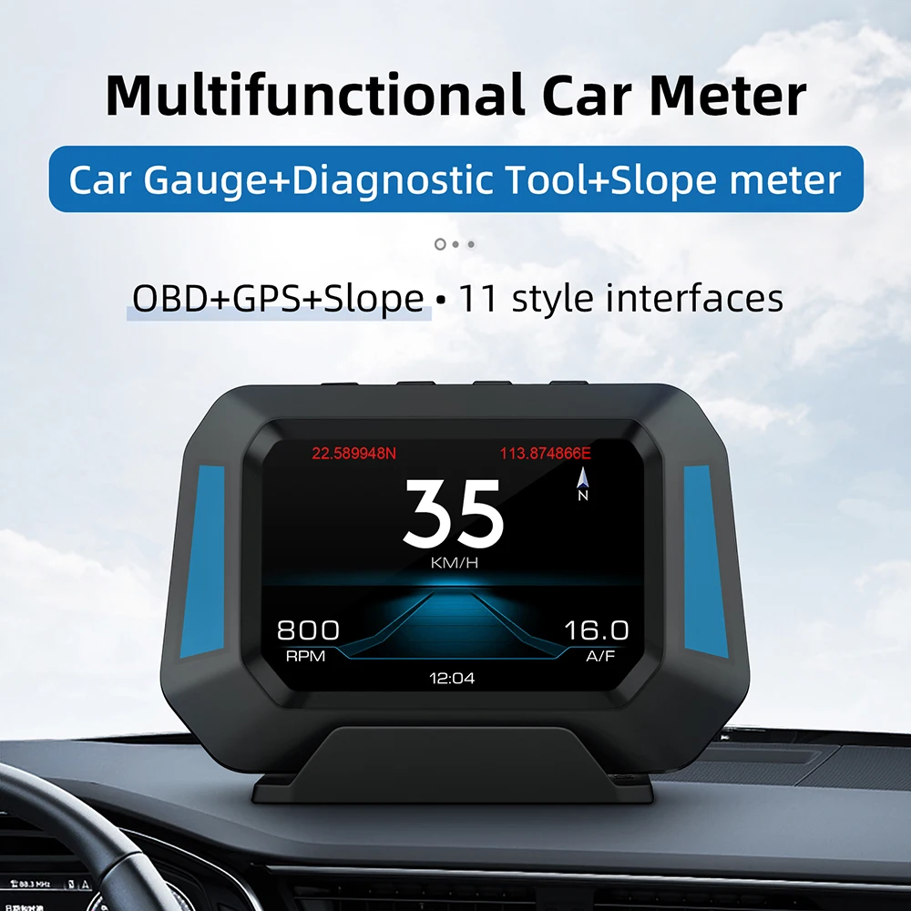 Multi Functions GPS OBD2 HUD Gauge Digital Speedometer Projector On-board Computer Head Up Display Driving Turbo Speed Alarm