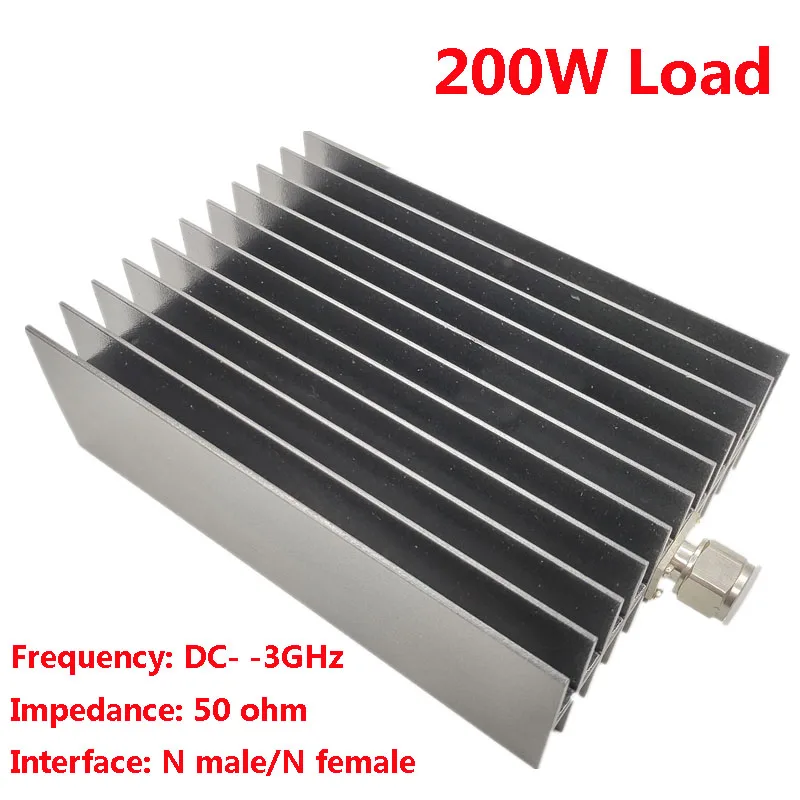 Obciążenie koaksjalne 200W 50 Ohm złącze N-Type męskie DC0-3GHz wysokiej jakości do radiotelefonów i radia samochodowego