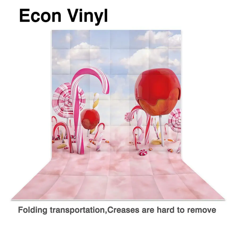 Allenjoy-fondos de fotografía para estudio fotográfico, telón de fondo de caramelo, tierra, bar, rosa, malvavisco, nubes, cielo, baby shower, sesión fotográfica