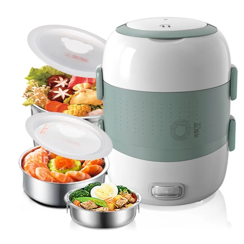 

220V Mini Electric Heating Box Portable Rice Cooker Automatic Steaming Cooking Machine 1L/1.35L/1.4L/2L Multicooker