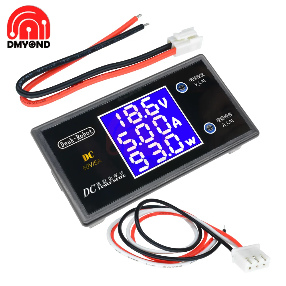 DC 0-100V 5A 10A 250W 1000W LCD Digital Voltmeter Ammeter Wattmeter Voltage Current Power Meter Volt Detector Tester Monitor