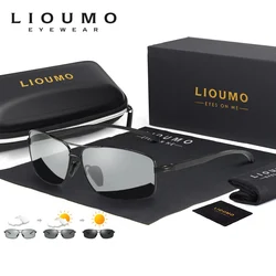 LIOUMO Brand Sunglasses Men Polarized Photochromic Driving Glasses Women Top Quality Chamelon Goggle Anti-Glare Lentes De Sol