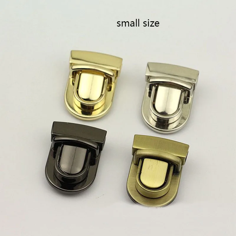 10Pc 2 Sizes Metal Durable Buckle Tongue Lock Push Lock For DIY Handbag Bag Purse Luggage Hardware Closure Bag Parts Accessories