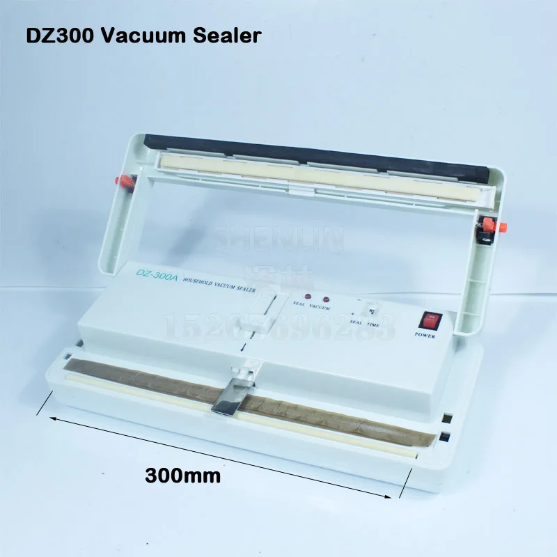 DZ300A Vacuum Sealer Food storage Bag Vacuum Sealing Machine Plastic Pouch Sealer Package Packing Sealer SHENLIN Packaging equip