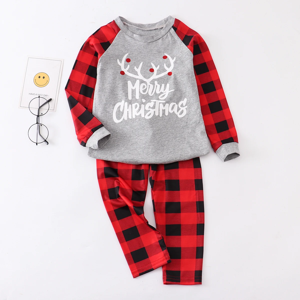 Christmas Family Matching Pajamas 2022 Family Matching Sleepwear Tops+Pants Adults Kids Family Matching Outfits Baby Romper