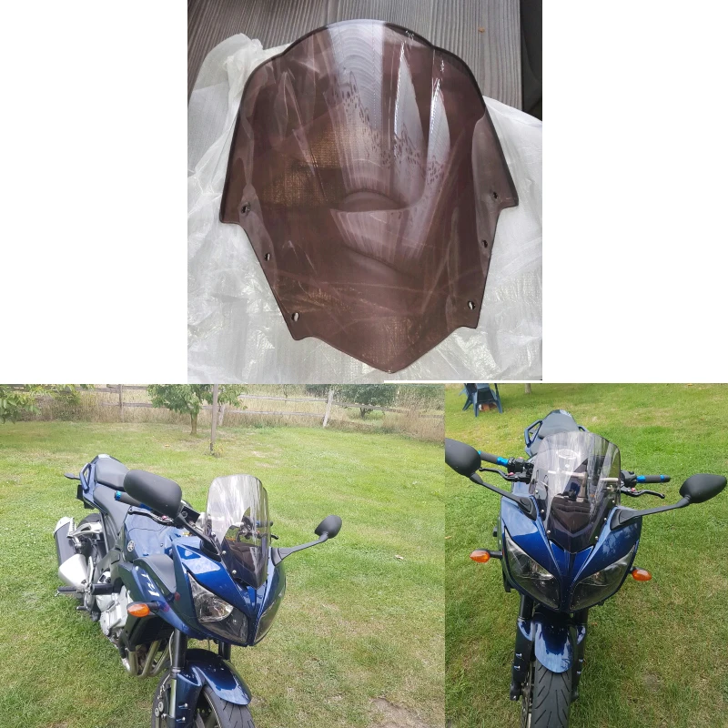 Motorcycle ABS Plastics Windscreen Black Wind Deflectors For Yamaha FZ1 Fazer FZ1S Windshield FZS1000S 2006-2011 Shield Screen