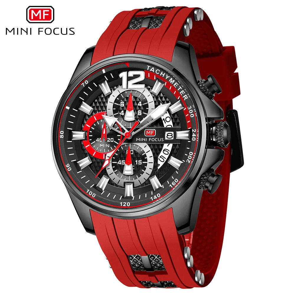 Mini Focus New Watches Men Top Brand Luxury Quartz Sport Wristwatches Reloj Hombre Montre Homme Relogio Masculino Silicone Strap