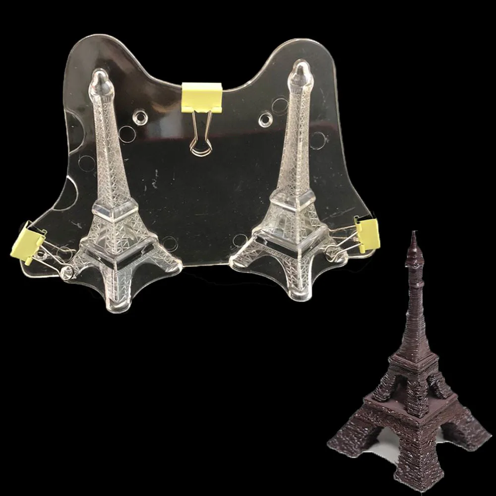 DIY 3D Eiffel Tower Shaped Plastic Chocolate mould Cake Decorating Molds Pastry Tools Baking Tools Mold DIY Candy Jelly Mold