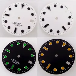 28.5mm for NH35 Miyota 8215 DG2813 ETA 2824 2836 Movement Sterile Watch Dial Date Window Black/Orange/Green Index Watch Face