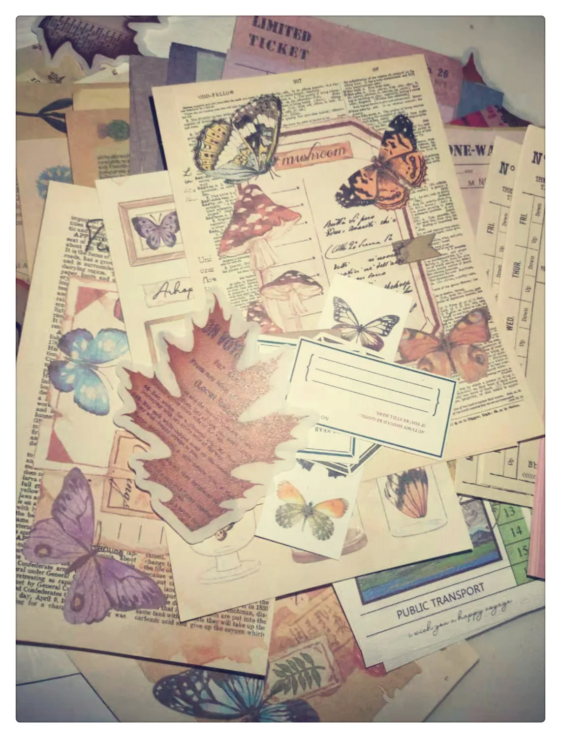 210 PcsRetro Plant Collection Notes VintageTicker Stickers Material Memo Stationery DIY Diary Planner Scrapbooking Label Journal