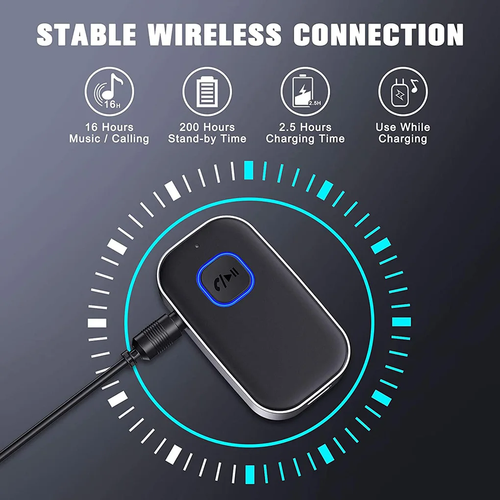 Adattatore wireless per auto Ricevitore audio Adattatori di cancellazione del microfono Type2