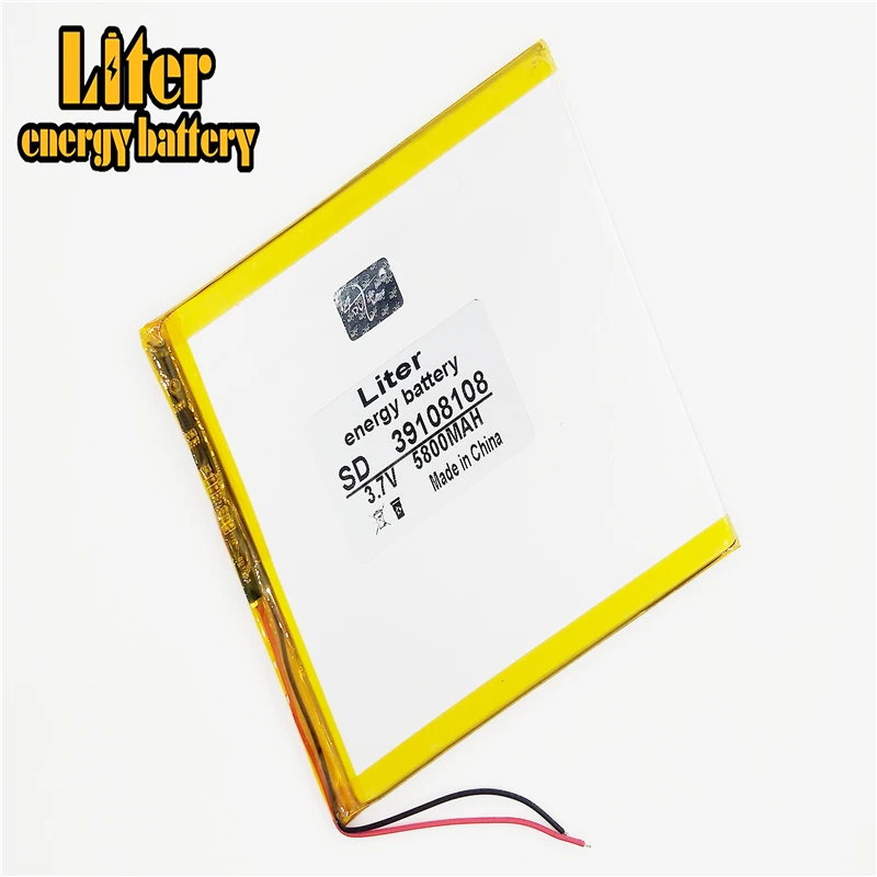 Polymer Wiederaufladbare Lithiumbatterie PL 39108108 40110110   3,7 V 5800 mAh Akku für DIY GPS Power Bank Tablet PC MID DVD PAD