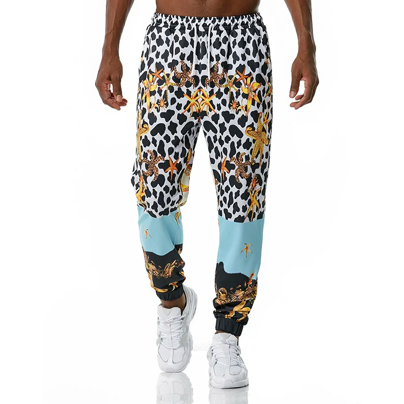 

Fashion Men Joggers Trousers 3D Leopard Starfish Pattern Print Long Sweatpants Cool Casual Comfortable Streetwear CK19