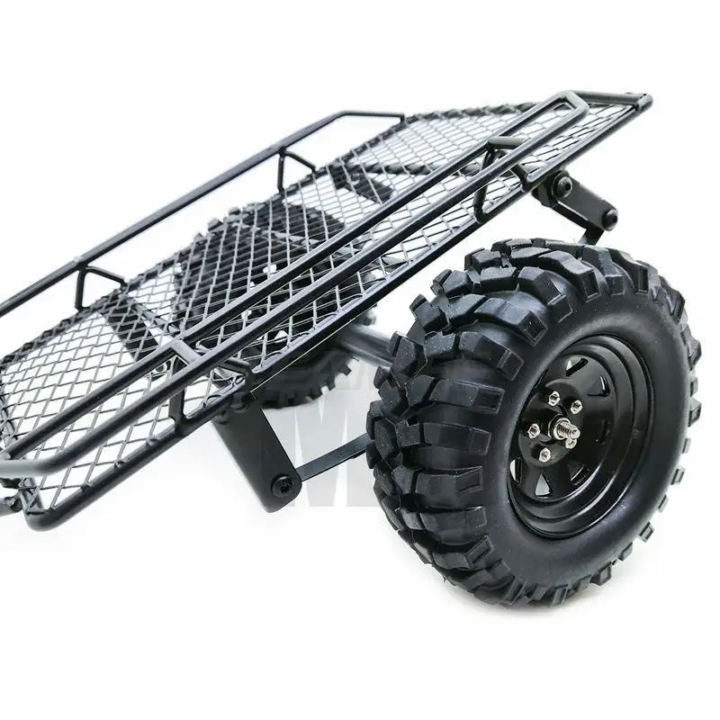 Metalowe podwójne koło do holowania przyczepy Hook220 * 205mm dla gąsienica RC D110 RC4WD YOKOMO TAMIYA 90046 90047 90053 TRX4 D90 CC01