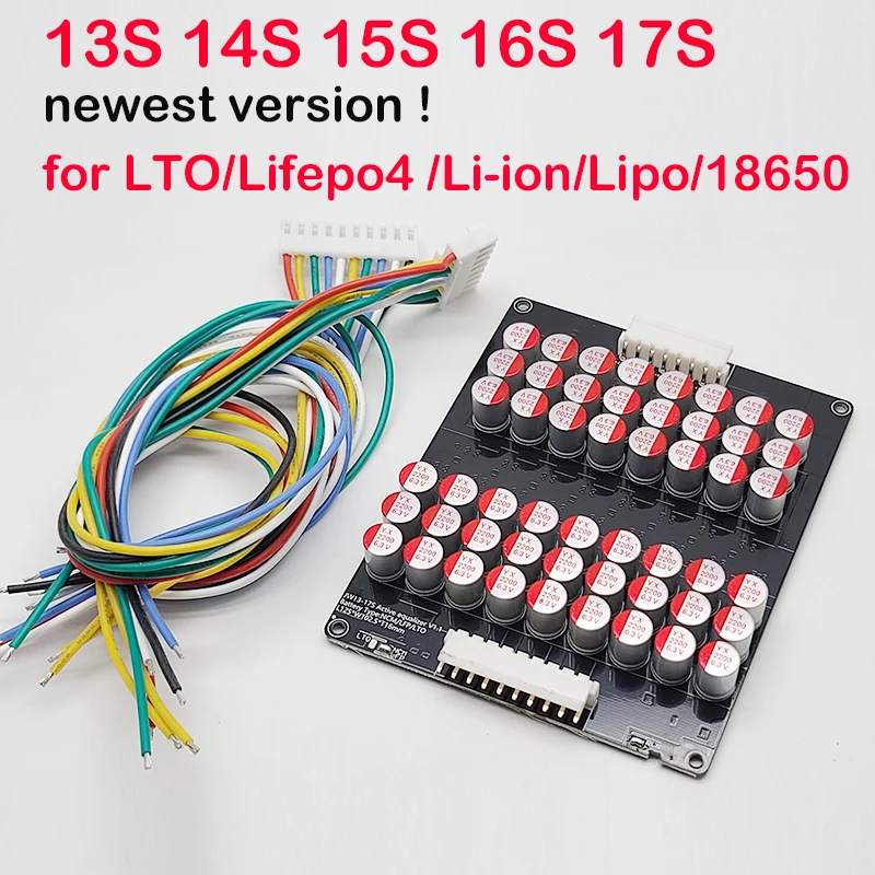 15S 16S 17S 6A balance Active Equalizer Balancer Lifepo4 LFP Li-Ion ion LTO Lithium Battery Energy Transfer BMS 48V 60V 1A 3A 5A