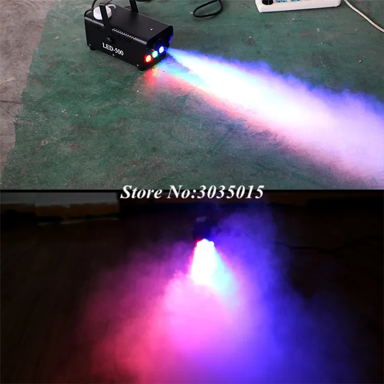 500W Mini Draadloze Afstandsbediening Led Rookmachine Rood Groen Blauw Gemengde Fog Machine Professionele Led Podium Auto Rook maker