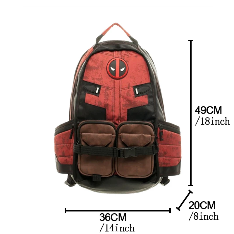 Disney Marvel Captain America Backpack Deadpool Travel Laptop Bag For Students Large Capacity Men's Mountaineering Bag