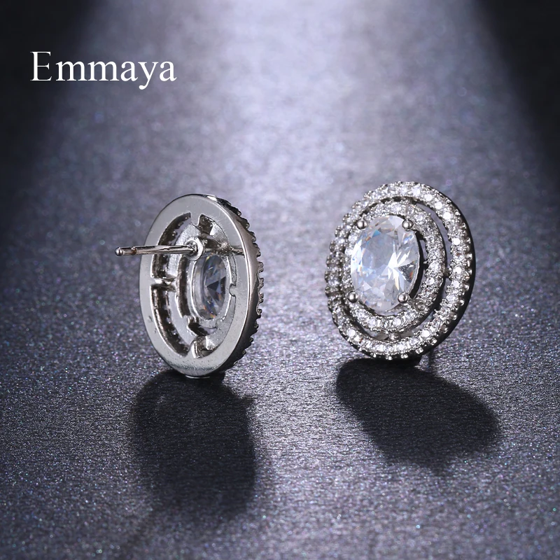 Emmaya Classical Design Multilayer Round With Exquisite Cubic Stone Elegant Earring Women Fashion Decoration In Wedding Party