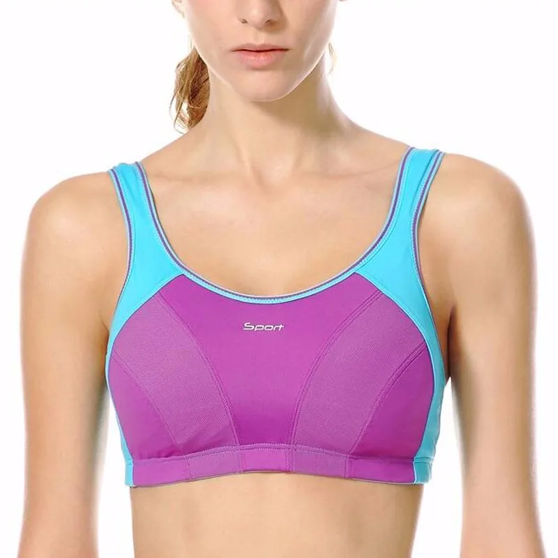 Womens High Impact Racer Back Active Sports Bra Maximum Control Wireless Bra Underwear Lingerie 32 34 36 38 40 42 B C D DD E F