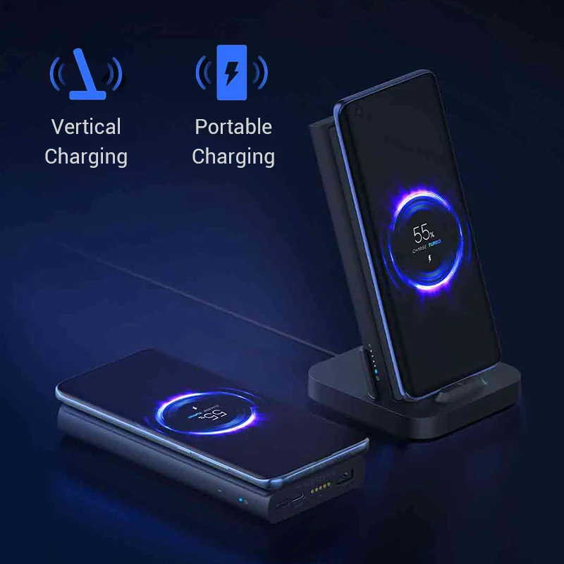 باور بانك لاسلكي من Xiaomi 30 وات 10000 مللي أمبير في الساعة WPB25ZM Type C Mi Powerbank 10000 Qi شاحن لاسلكي سريع محمول شحن Poverbank