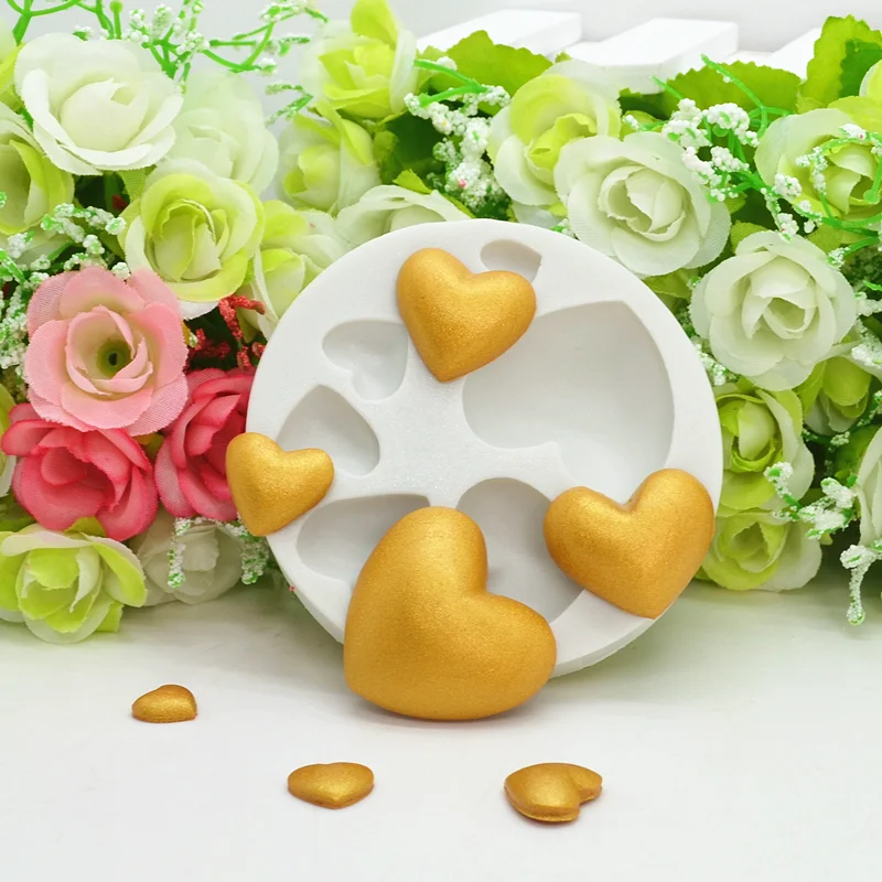 

Heart-Shaped Resin Mold Silicone Kitchen Baking Tools DIY Cake Chocolate Candy Pastry Fondant Moulds Dessert Love Decoration