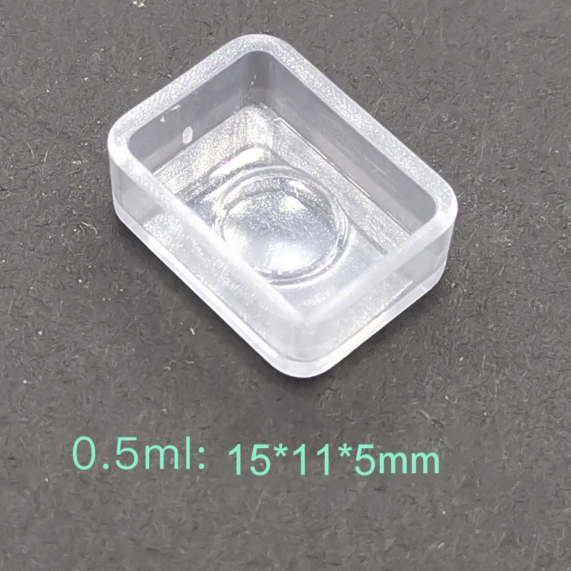 25/50/100pcs 0.5ml Rounded Corner Transparent/White Color Empty Plastic Watercolor Paint Pan for Watercolor Acrylic Oil Paints