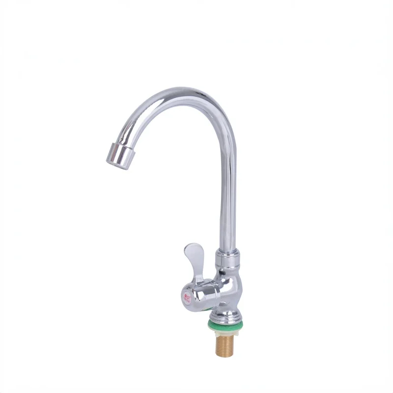 Simple All-copper Rotating Kitchen Sink Faucet Kitchen Single Cold Sink Faucet Household Single Hole Single Cold Sink Faucet