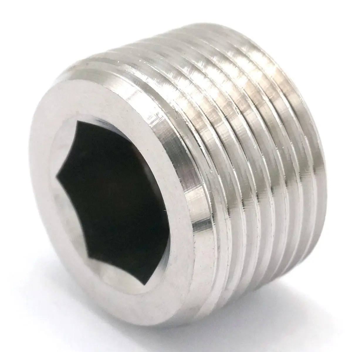 3/4" BSP Male 304 Stainless Steel Pipe Fitting Countersunk Plug Internal hex head socket