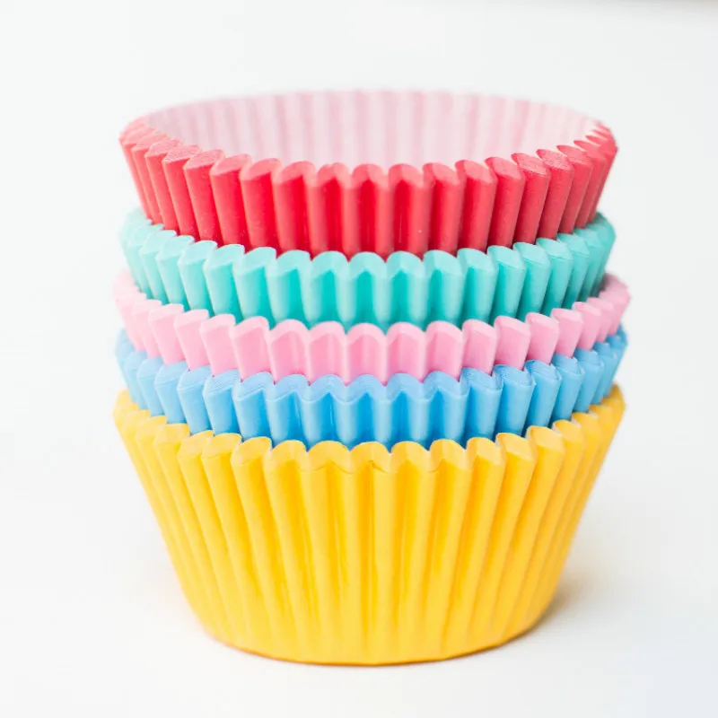 Candy Color Cupcake Liner, Baking Cup Paper, Muffin Cases, Cake Cup, Egg Tarts Tray, Cake Mould Wrapper,  250 Pcs Lot