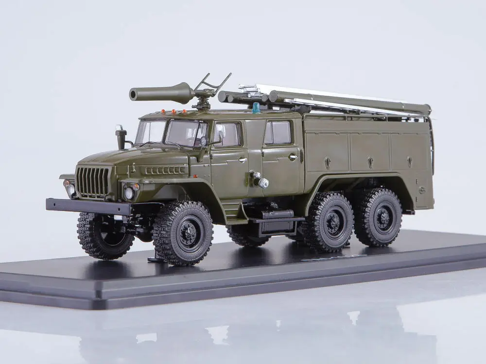 Modelo de arranque a escala 1/43, motor de bomberos militar, PM-102B, AC-40, camión de bomberos fundido a presión, ejército, SSM1233