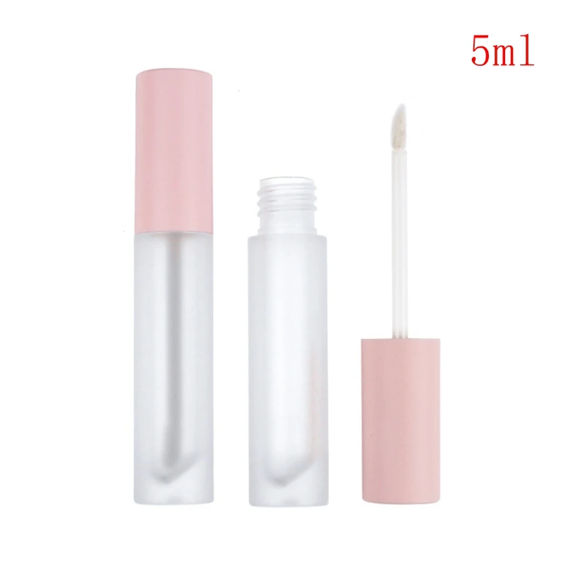 

100pcs/lot 5ML Empty tube DIY Pink Lip Gloss Containers Empty Frosted Lip glaze tube Mini Lip Gloss Split Bottle