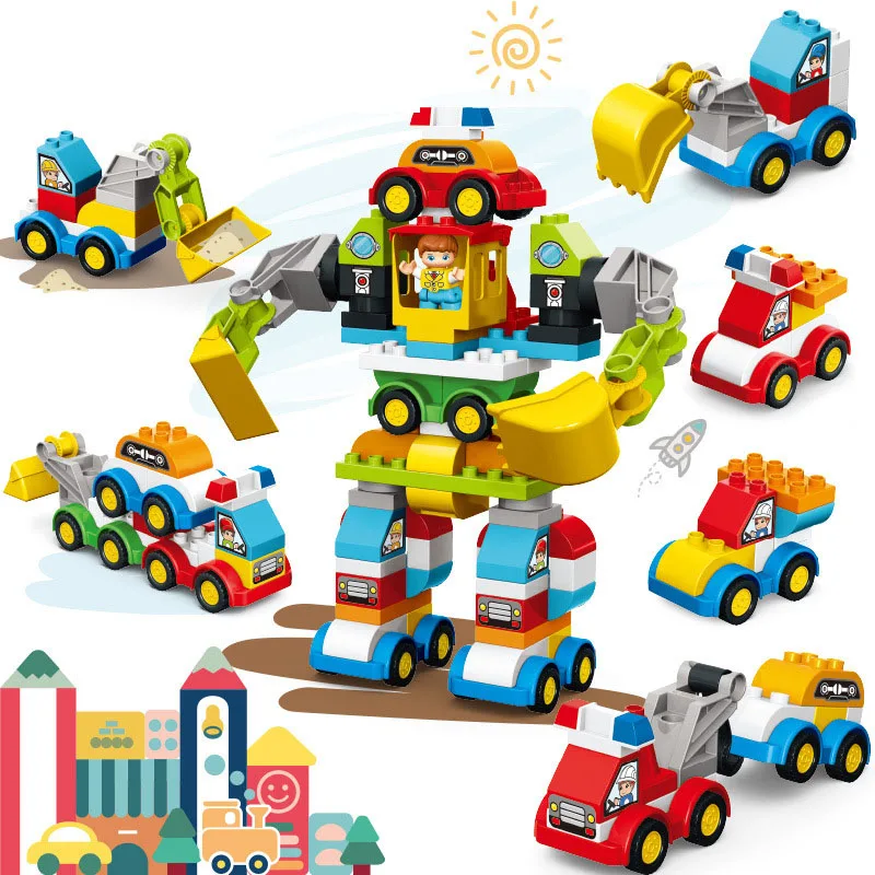 85PCS DIY Combination Car Mech Building Block Model Small Particles Children's Favorite Assembly Birthday Gift