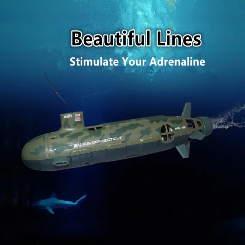 Simulation Submarine Remote Control RC Submarine 6CH Water-Cooled Children\'s Electric Toy Submarine Model Simulation Battleship