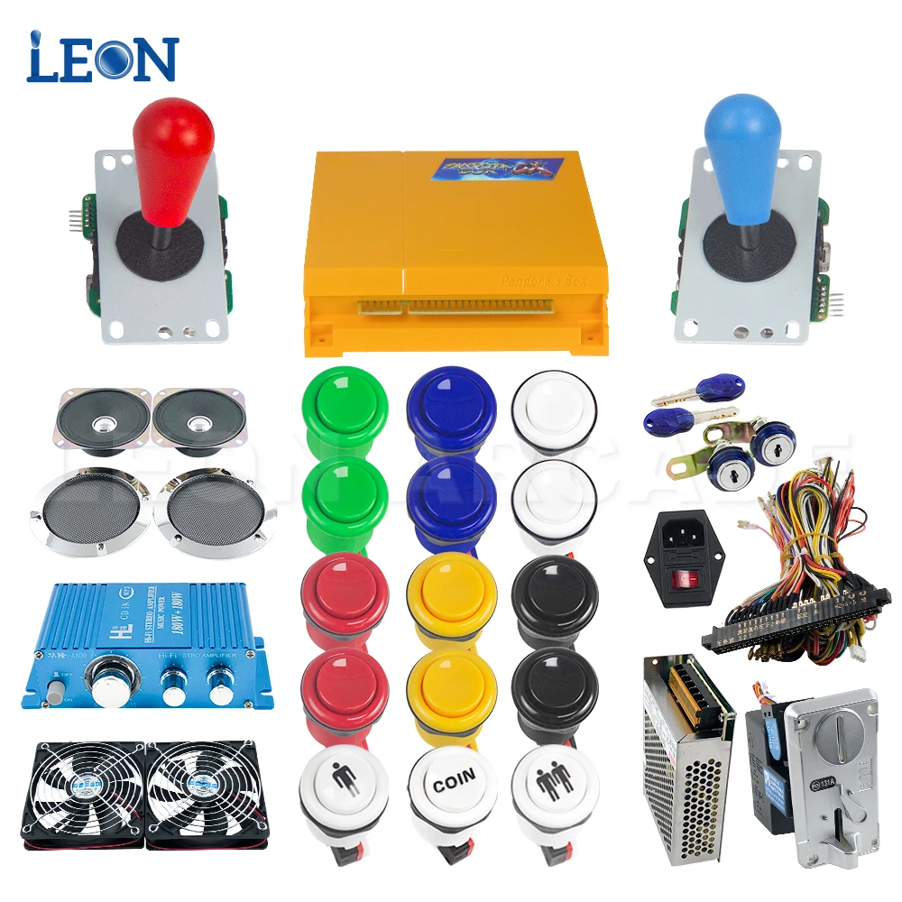 

2800 In 1 Arcade Cabinet Diy Kit Pandora Box Cx Happ Arcade Buttons 5 Pin 8 Way Joystick Arcade Sanwa Original Pandora Box Jamma