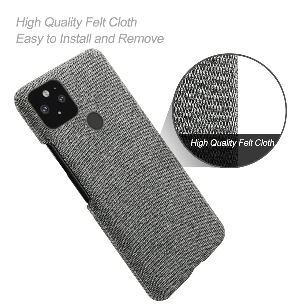 Anti-slip Ultra Thin Fabric Cloth Case For Google Pixel 5 Anti-Drop Phone Bag Cover For Google Pixel 5 GD1YQ, GTT9 6.0