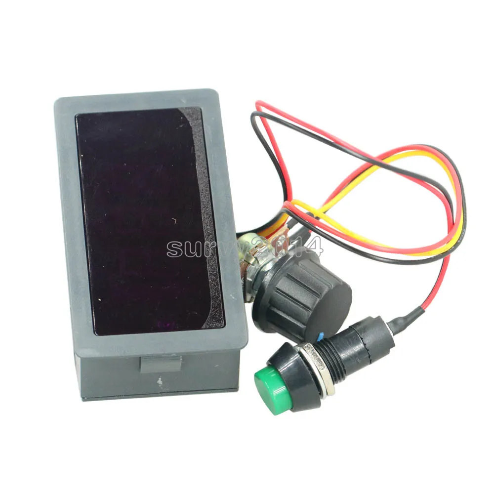 DC 6V-30V 12V 24V MAX 8A 16KHz ปรับ PWM มอเตอร์ควบคุมความเร็ว Digtal จอแสดงผลควบคุมมอเตอร์ DC CV Switch