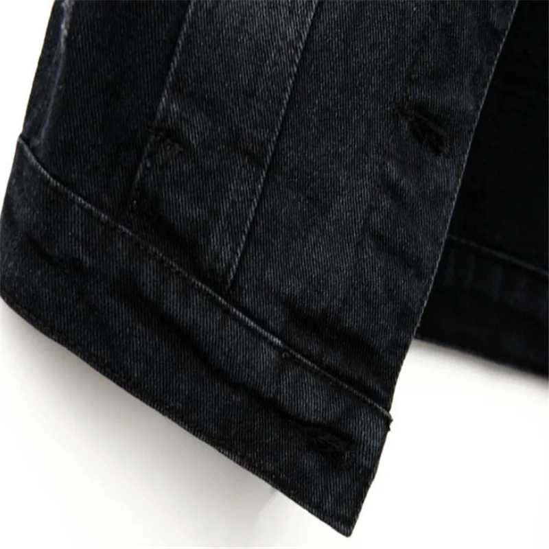 สีดำหญิงเสื้อแจ็คเก็ตเกาหลี Slim กางเกงยีนส์ Single-Breasted สั้นผู้หญิง Denim เสื้อกั๊ก4XL Plus ขนาด Waistcoat ฤดูร้อน
