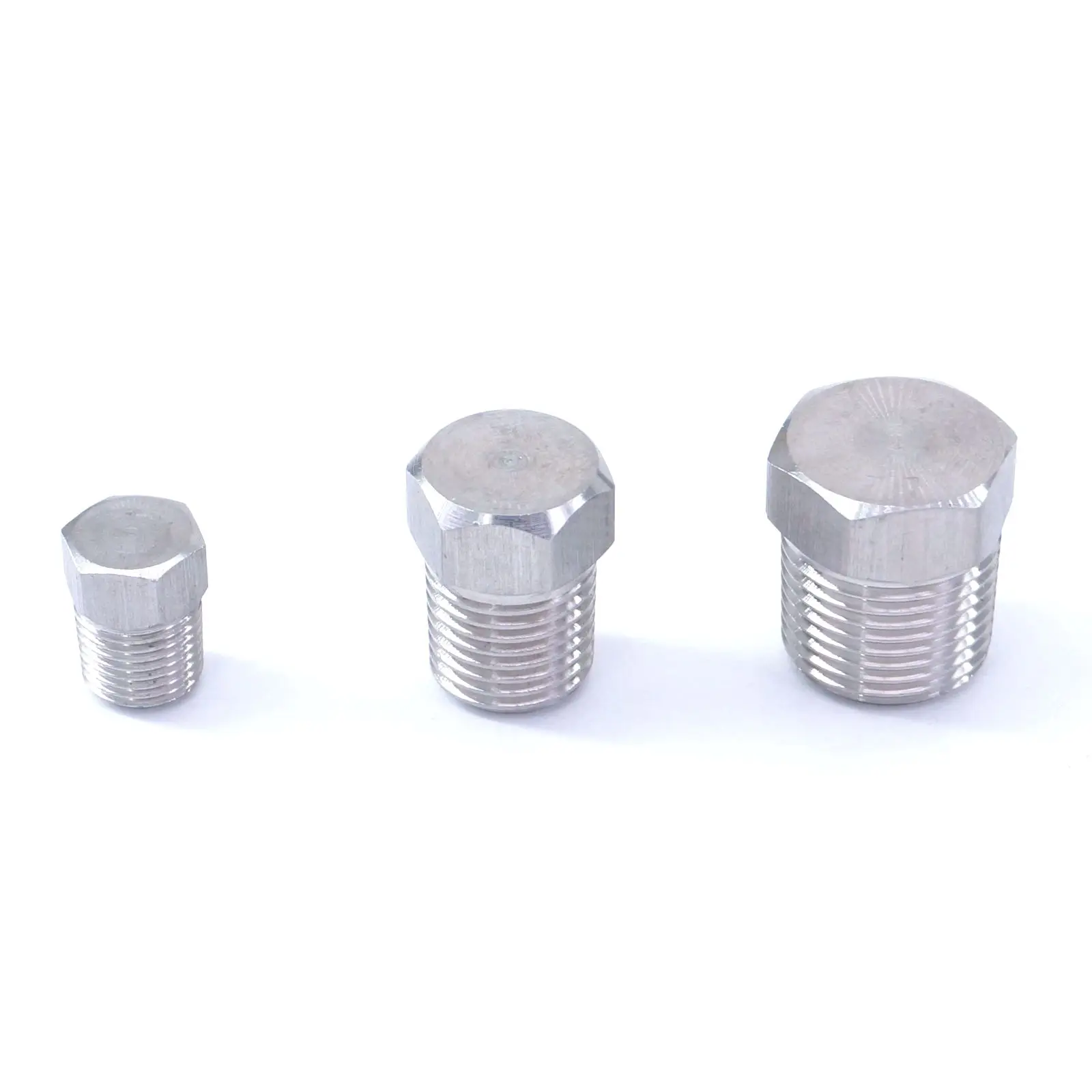 

780 bar 1/8" 1/4" 3/8" 1/2" 3/4" 1" BSPT Male 304 Stainless Steel End Cap Pipe Countersunk Plug Hex Socket Pipe Fitting 16 Bar