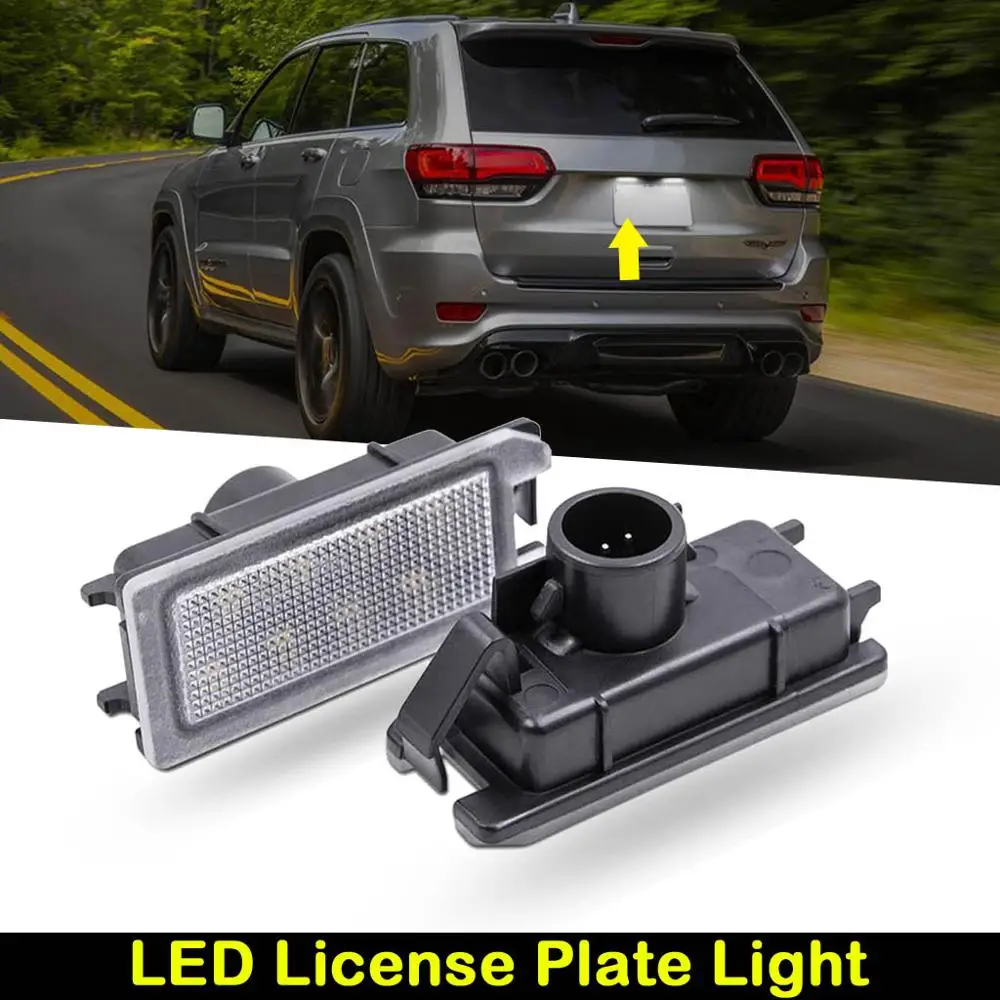 

Для Jeep Grand Cherokee Компас Патриот Maserati Levante Fiat 500 Dodge тачскрин Сенсорная панель заднего Белый светодиодный номерной знак светильник