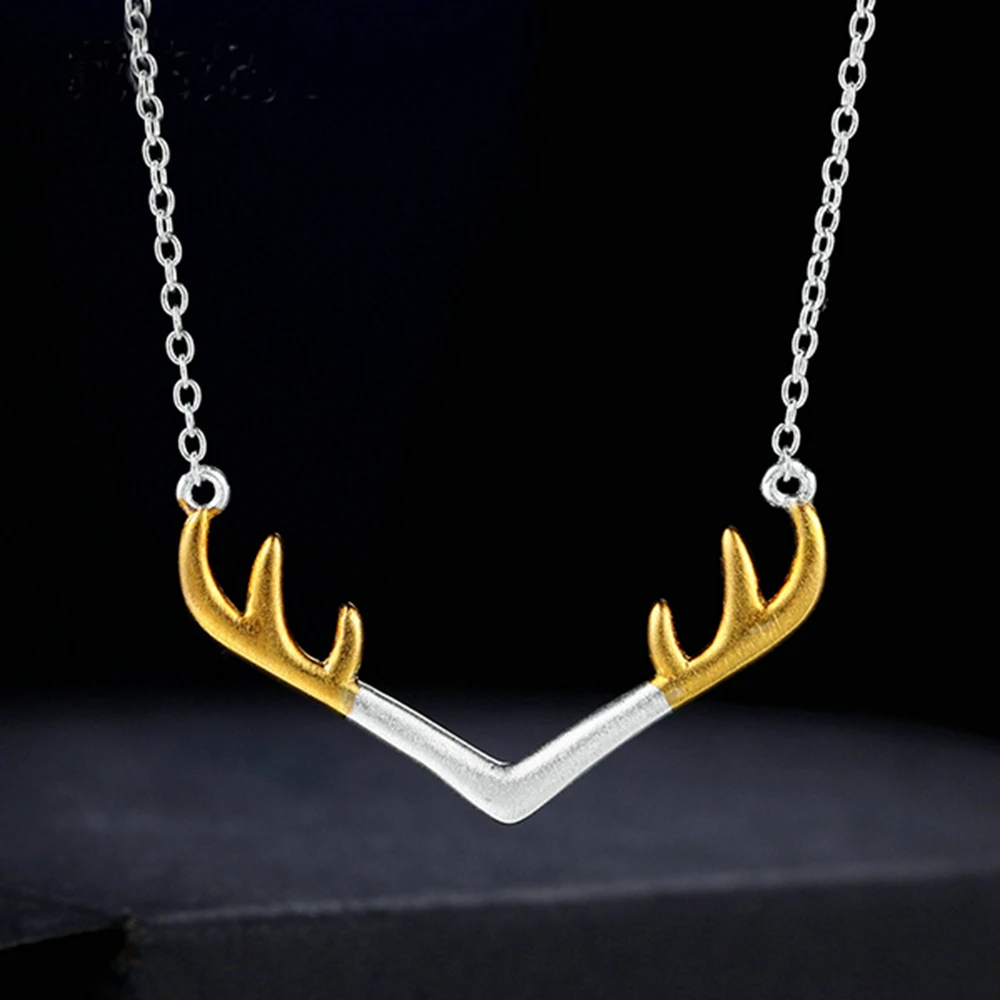 

Uonney Dropshipping Jewelry Gift Deer Antler Women Necklace Steling Silver 925 For Women Girlfriend Gift Valentines Jewelry