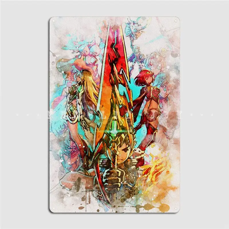 Xenoblade Chronicles Poster Metal Plaque Wall Decor Designing Living Room Club Tin sign Posters